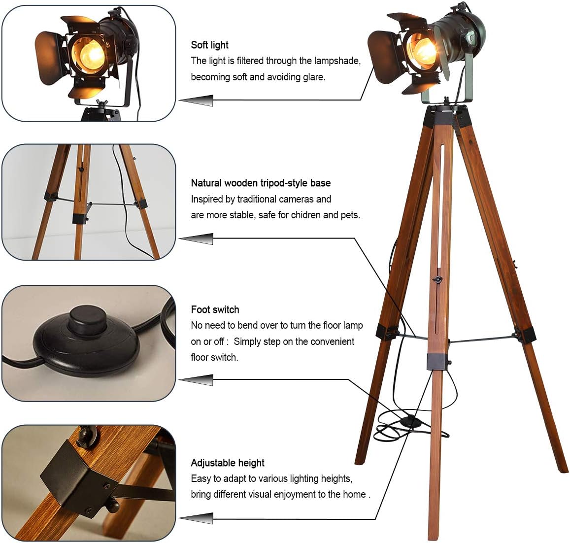 Industrial Floor Lamps for Living Room