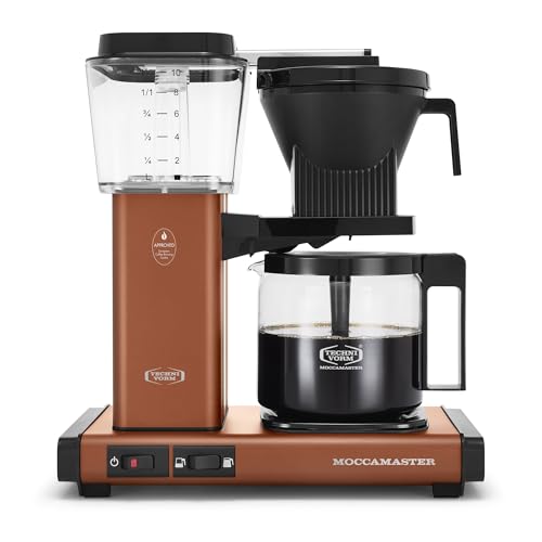 Technivorm Moccamaster 53941 KBGV Select 10-Cup Coffee Maker, Polished Silver, 40 ounce, 1.25l