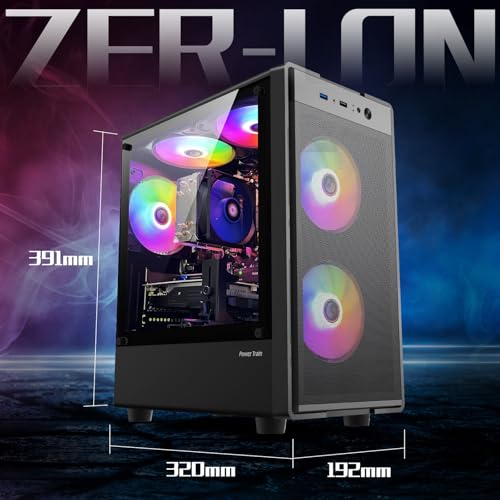 Gaming PC Desktop Computer, AMD Ryzen 5 5500 up to 4.2GHz, Radeon RX 550 4GB, 16G DDR4 RAM, 1TB NVME SSD, WiFi 5.0