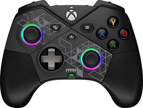 MSI Force PRO W Wireless Gaming Controller – Rechargeable Gamepad with Dual Vibration, Hall Effect Triggers, Certified for Xbox Consoles