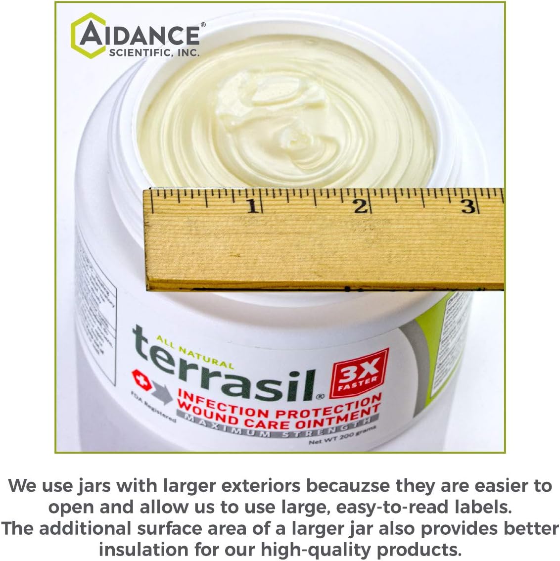 Terrasil® Wound Care - 3X Faster Healing, Dr. Recommended, Infection Protection Ointment for Bed sores, Pressure sores, Diabetic Wounds, ulcers, cuts