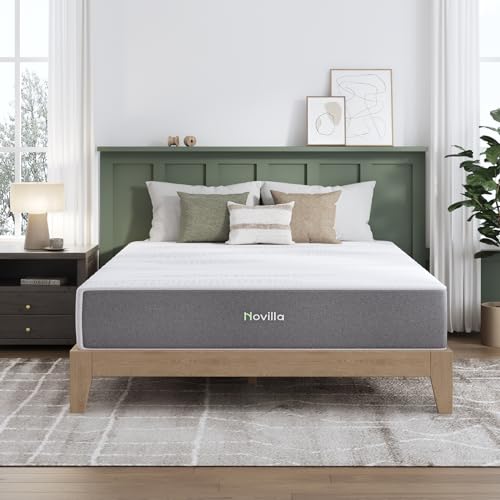 Novilla Twin Mattress, 12 Inch Gel Memory Foam Mattress Twin in a Box, Bamboo Charcoal Foam & Breathable Soft Cover for Clean, Peaceful Sleep