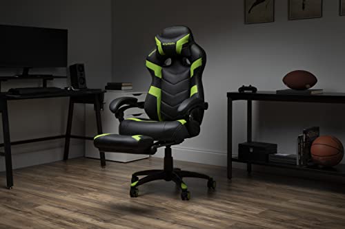 RESPAWN 110 Pro Gaming Chair - Gaming Chair with Footrest, Reclining Gaming Chair, Video Gaming Computer Desk Chair, Adjustable Desk Chair