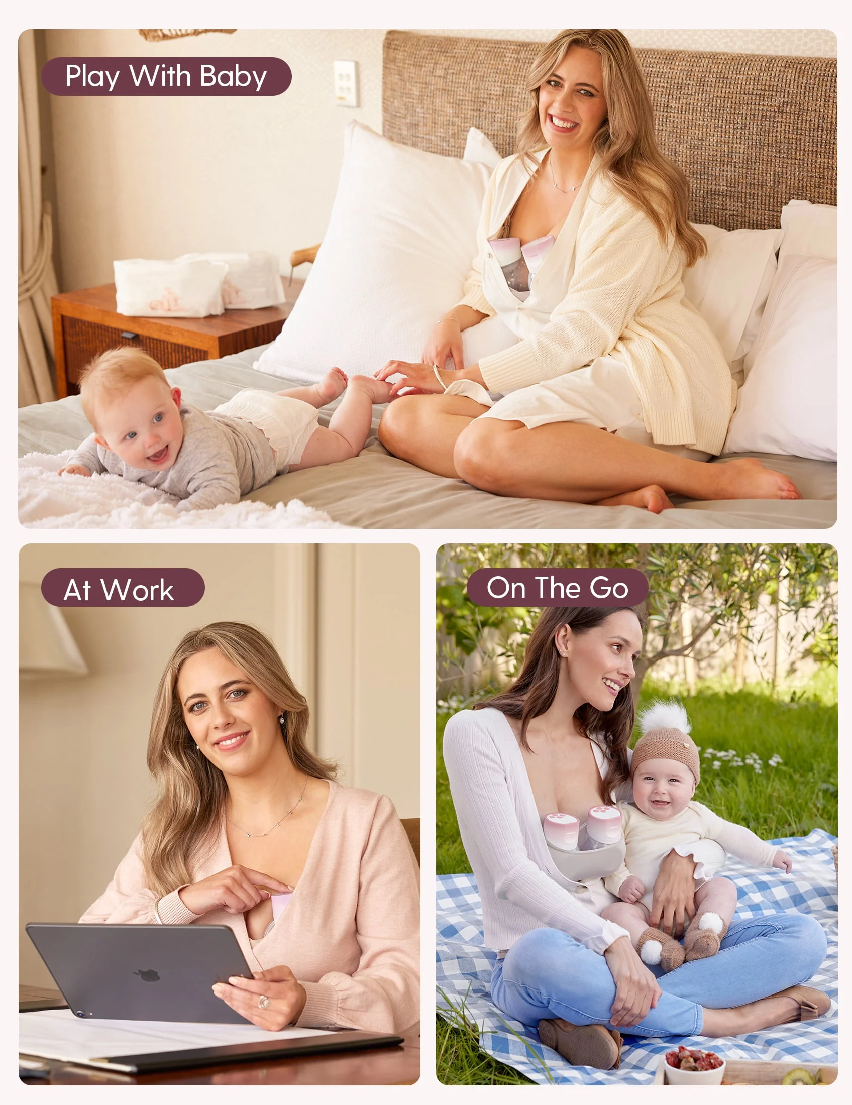 Momcozy S12 Pinky Pro Hands Free Breast Pump Wearable, 24mm 2 Pack Electric