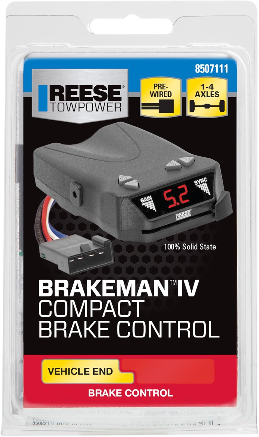 REESE Towpower 8507111 Brakeman IV Digital Brake Control, Small Compact Design Pack of 2