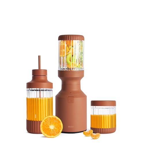 The Beast Mini Blender Plus | Mini Countertop Kitchen Blender | Blend Smoothies and Shakes, Dressings, Sauces, Dips | Extra Vessels