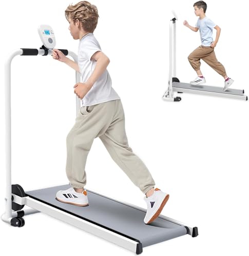 Foldable Kids Treadmill - Self-Propelled Indoor Exercise Equipment for Ages 3-15