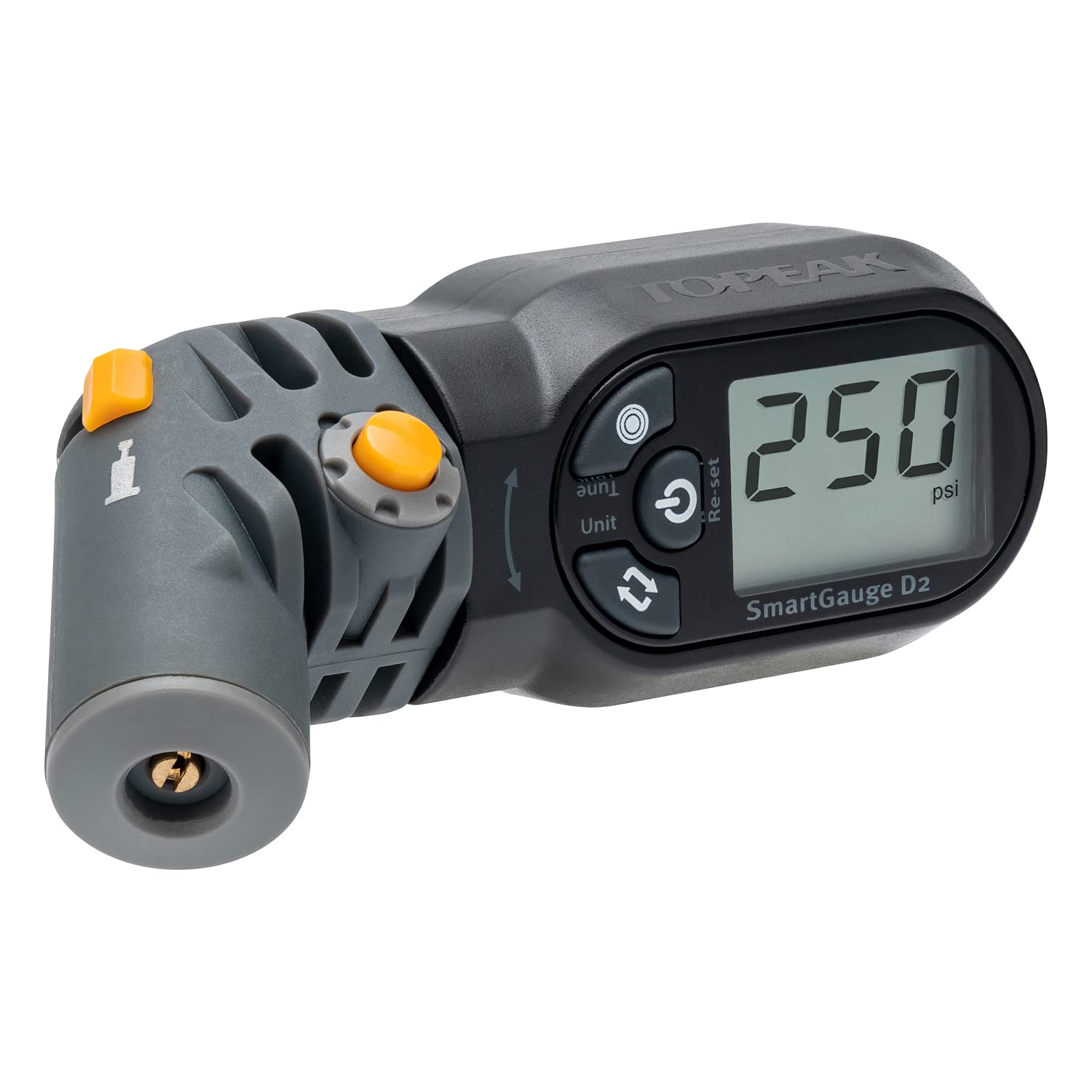 SmartGauge D2, TOP EAK Digital Tire Pressure Gauge, Air Pressure Gauge, 250 PSI 4 Settings Stocking Stuffers for Car Truck Bicycle, Black