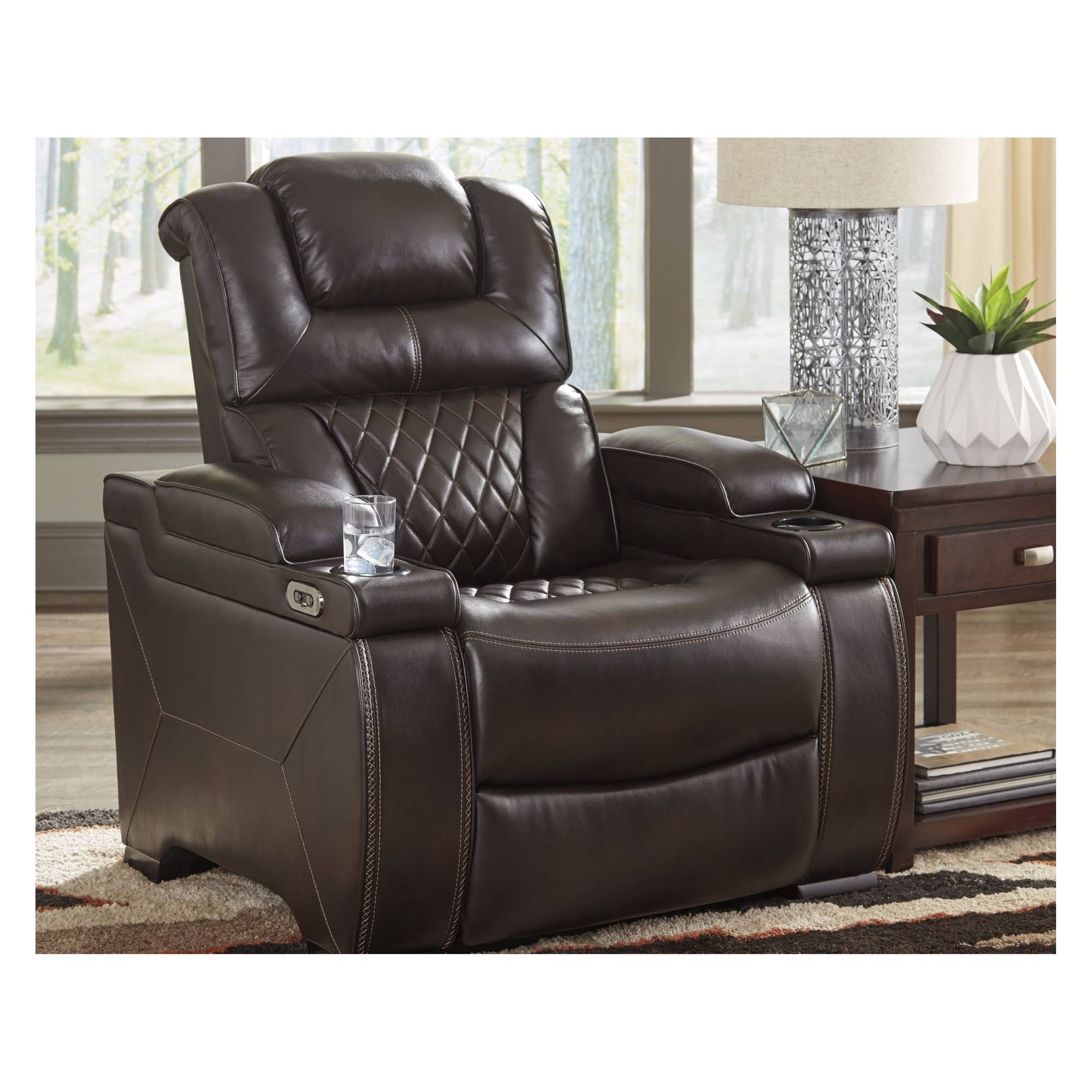 Signature Design Warnerton Chocolate Power Recliner by Ashley