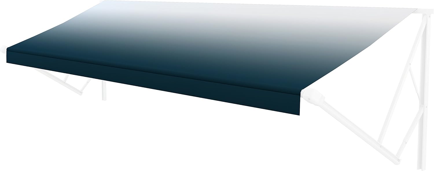 Solera Universal Fit Heavy-Duty Vinyl RV Patio Awning Replacement Fabric Black Fade 14' Awning (13'4" Fabric)