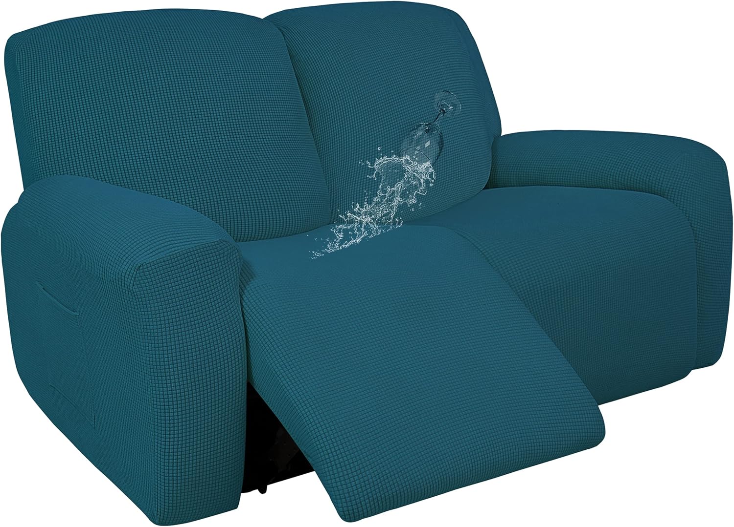 Easy-Going 100% Dual Waterproof Recliner Sofa Cover, 8-Pieces Stretch Reclining Couch Cover with Pocket