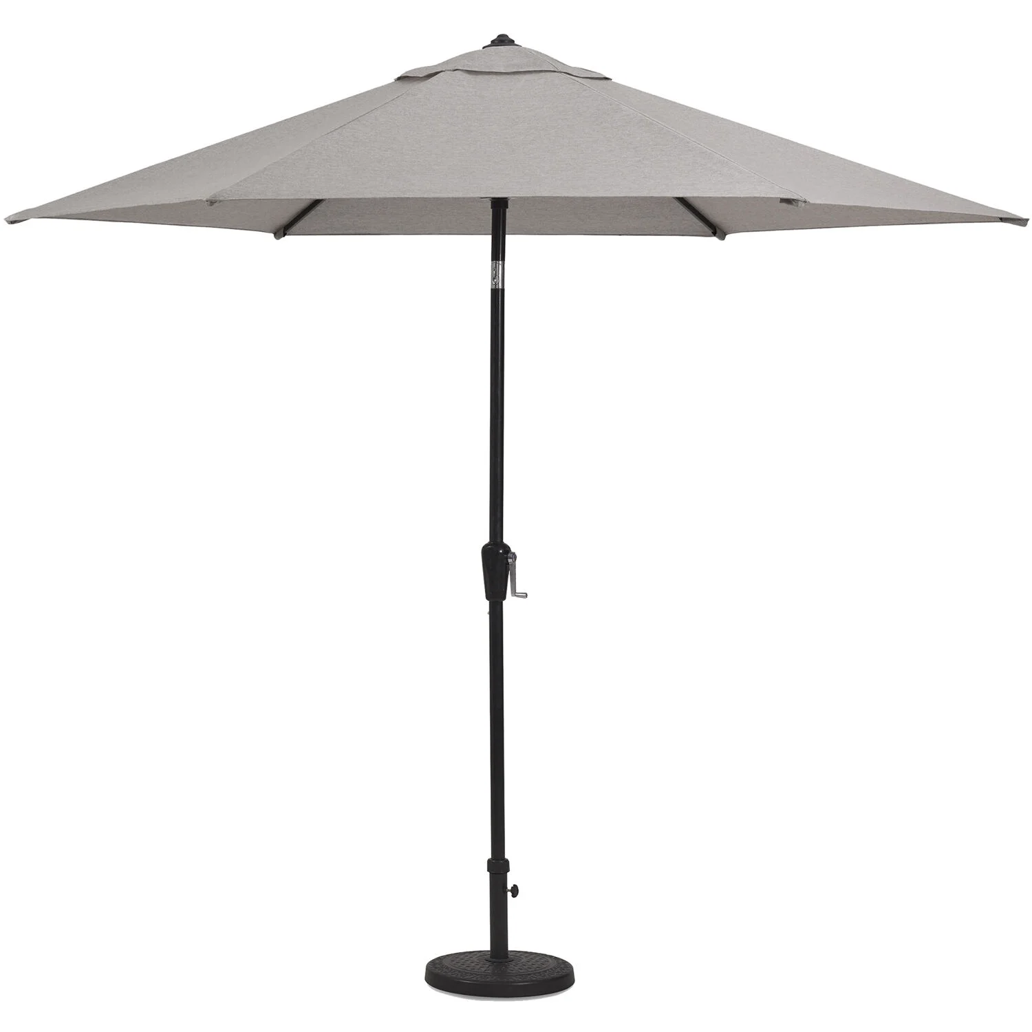 Hanover Lavallette 7-Piece Modern Outdoor Dining Set with Umbrella | 6 Cushioned Swivel Rocker Chairs | 66'' x 38'' Glass-Top Table | Weather