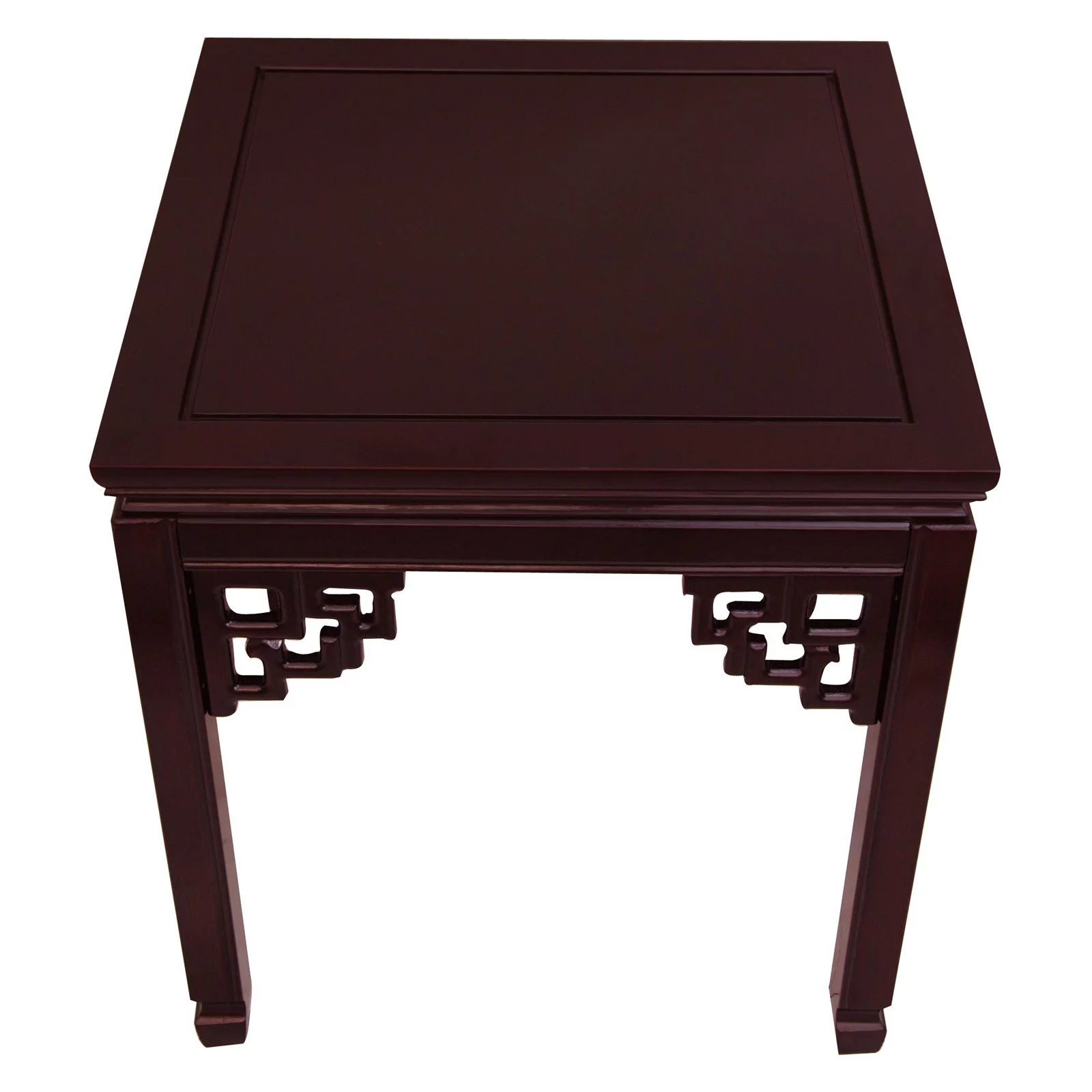 Oriental Furniture Rosewood Square Ming Table, Two-tone