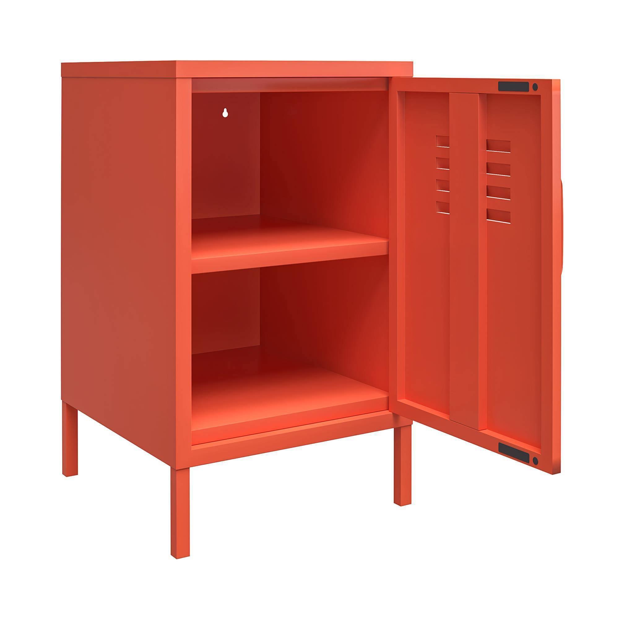 Novogratz Cache Metal Locker End Table - Orange