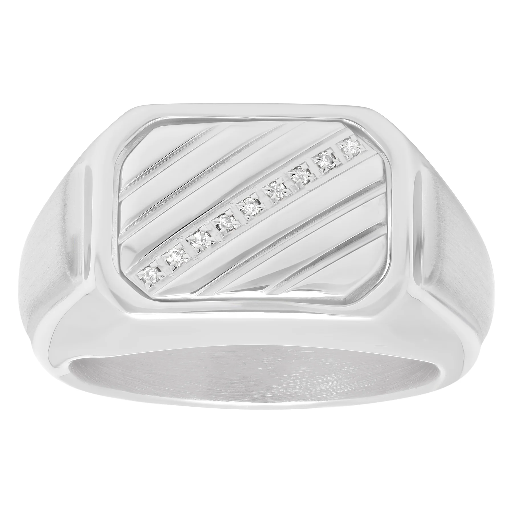 steel nation jewelry mens stainless steel bold black and diamond accent reversible fashion flip mens ring