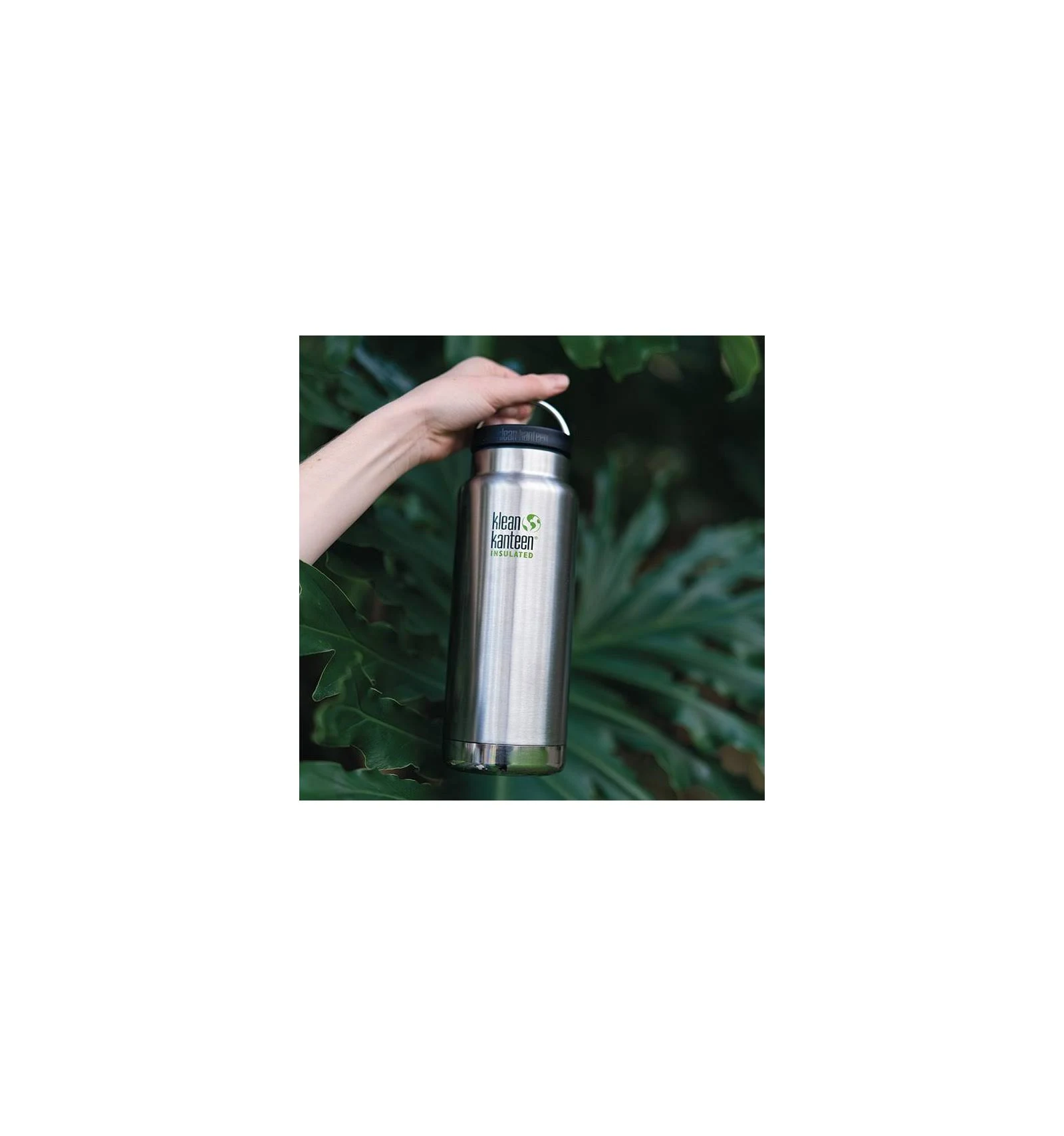 Klean Kanteen TKWide 946ml Insulated Bottle Loop Cap Brushed Stainless