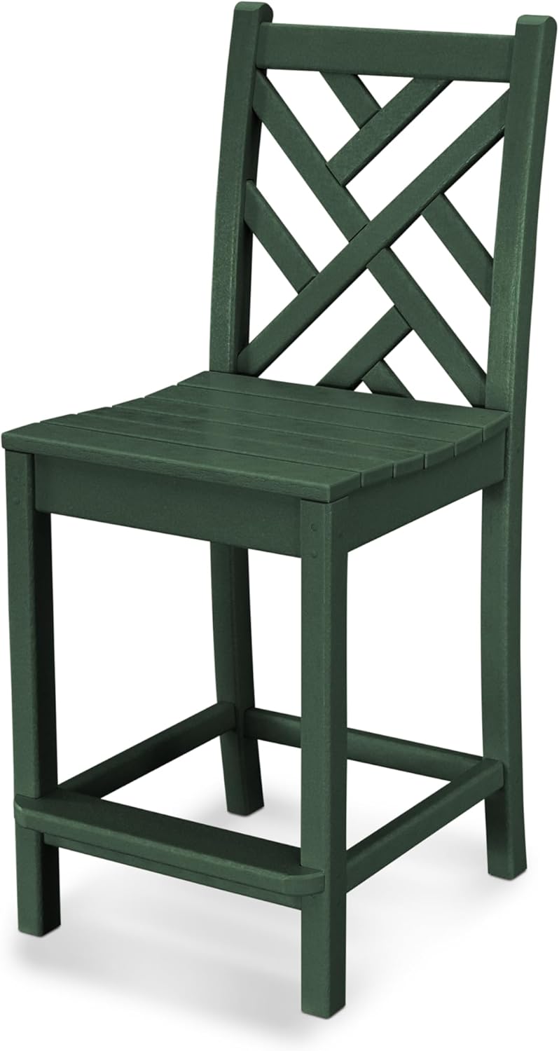 POLYWOOD® Chippendale Counter Chair, Green