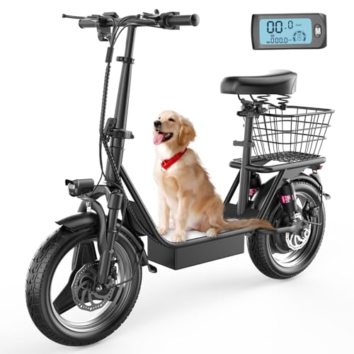 AZHAR Electric Scooter Adults, Electric Scooter with Seat, 500W Motor, Up to 25 MPH and 20/30 Miles Long Range, 36V 13A/48V 15A Battery