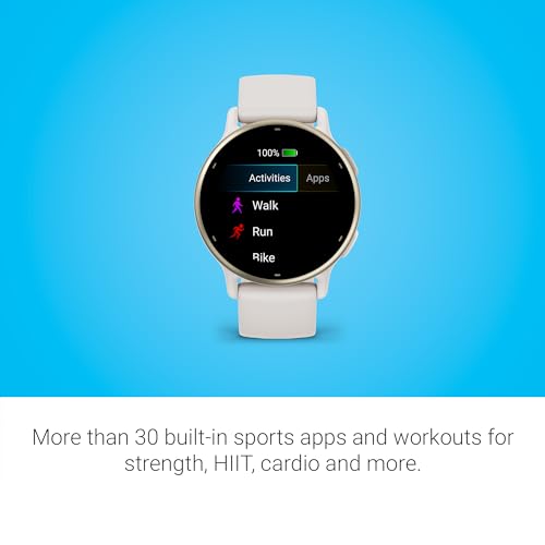 Garmin v&iacute;voactive 5, Health and Fitness GPS Smartwatch, AMOLED Display, Up to 11 Days of Battery, Ivory