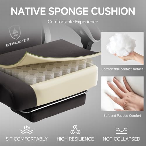 GTPLAYER Office Chair, Gaming Computer Desk Fabric Chair with Footrest