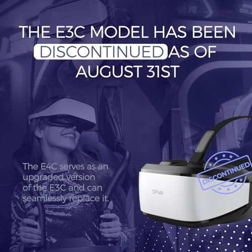 DPVR E3C Virtual Reality Headset, VR Set for Business of Egg Seats Headset, VR Simulator Riders, Moto, Time Machine 6 Seats and VR Flying