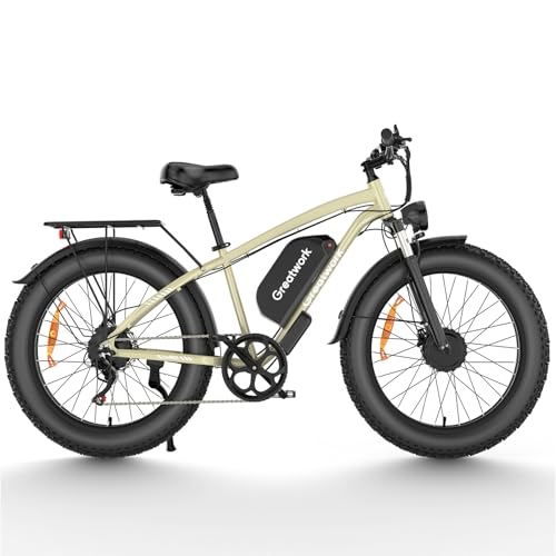 Dual Motor Electric Bike for Adults, 52V 4000/5000W Peak Motor, 40/45MPH, 1300Wh Battery, Up to 100 Miles Range