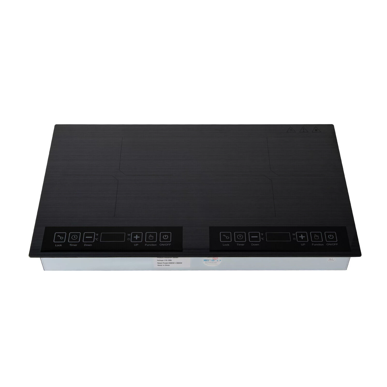 Electric Induction Cooktop Countertop Dual Cooker - 2 Burner Cooker Electric Stove Hot Plate Black for Canteens, Hotels, Restaurants, Families