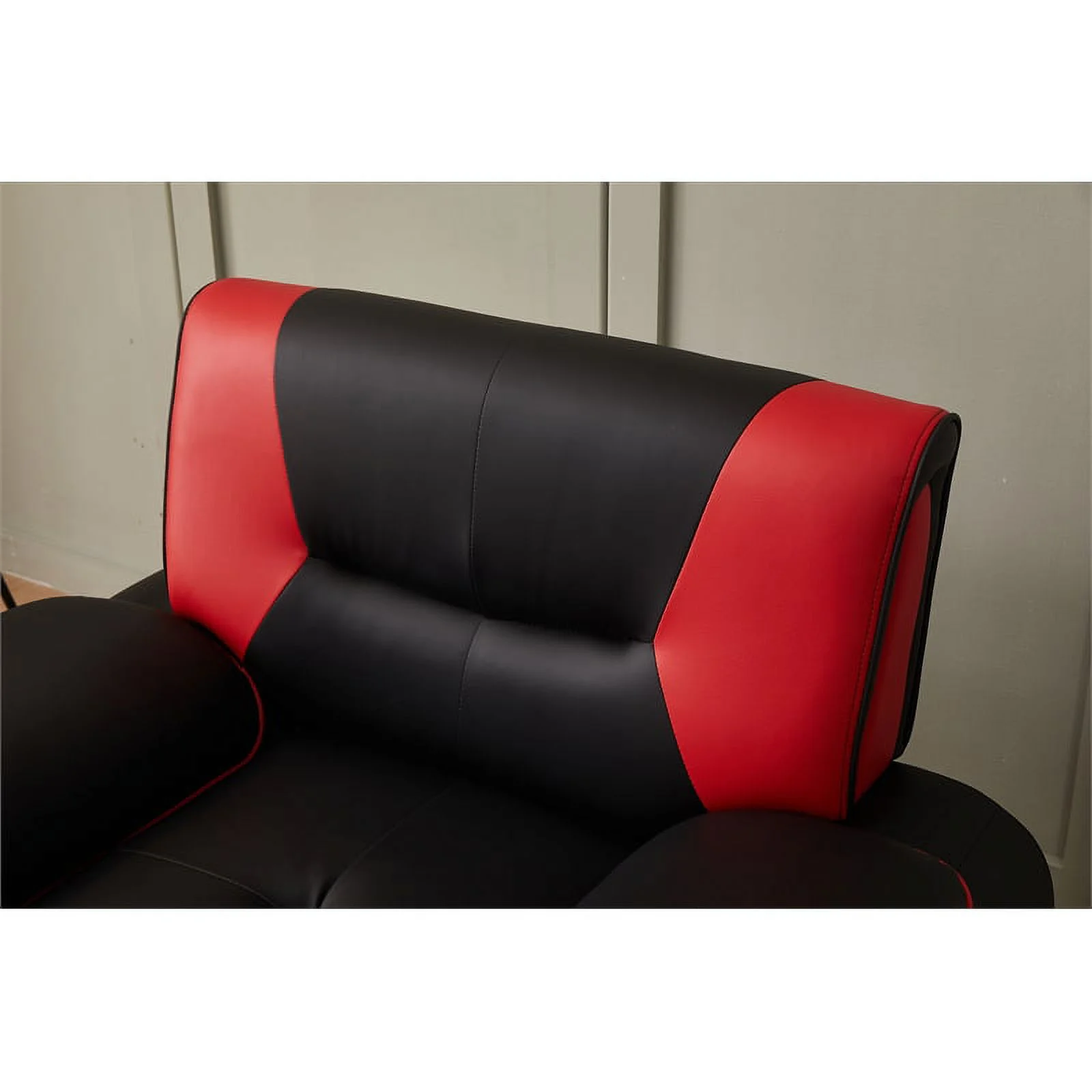Kingway Furniture Lilian Faux Leather Livingroom Chair in BlackRed
