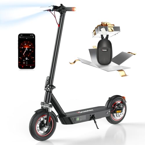 iScooter Electric Scooter Adults, 50/37 Miles Long Range,25/28 MPH Max Speed,750/800W Motor E Scooter Foldable with 10" Pneumatic Tires, Turn Signals