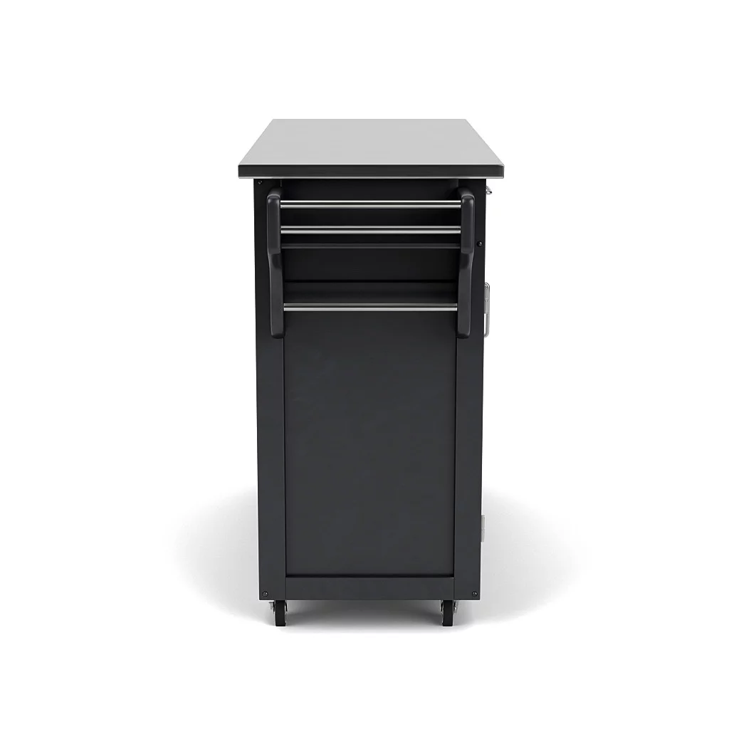 Homestyles Create-a-Cart Wood Kitchen Cart in Black