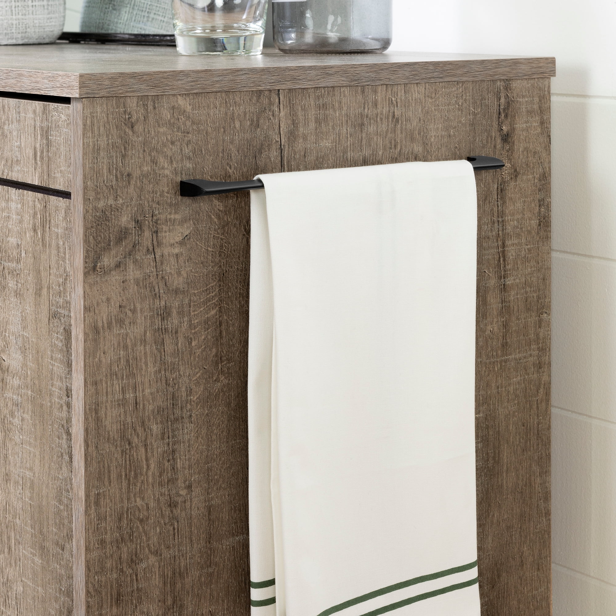 South Shore Vietti Bar Cabinet with Storage, Weathered Oak