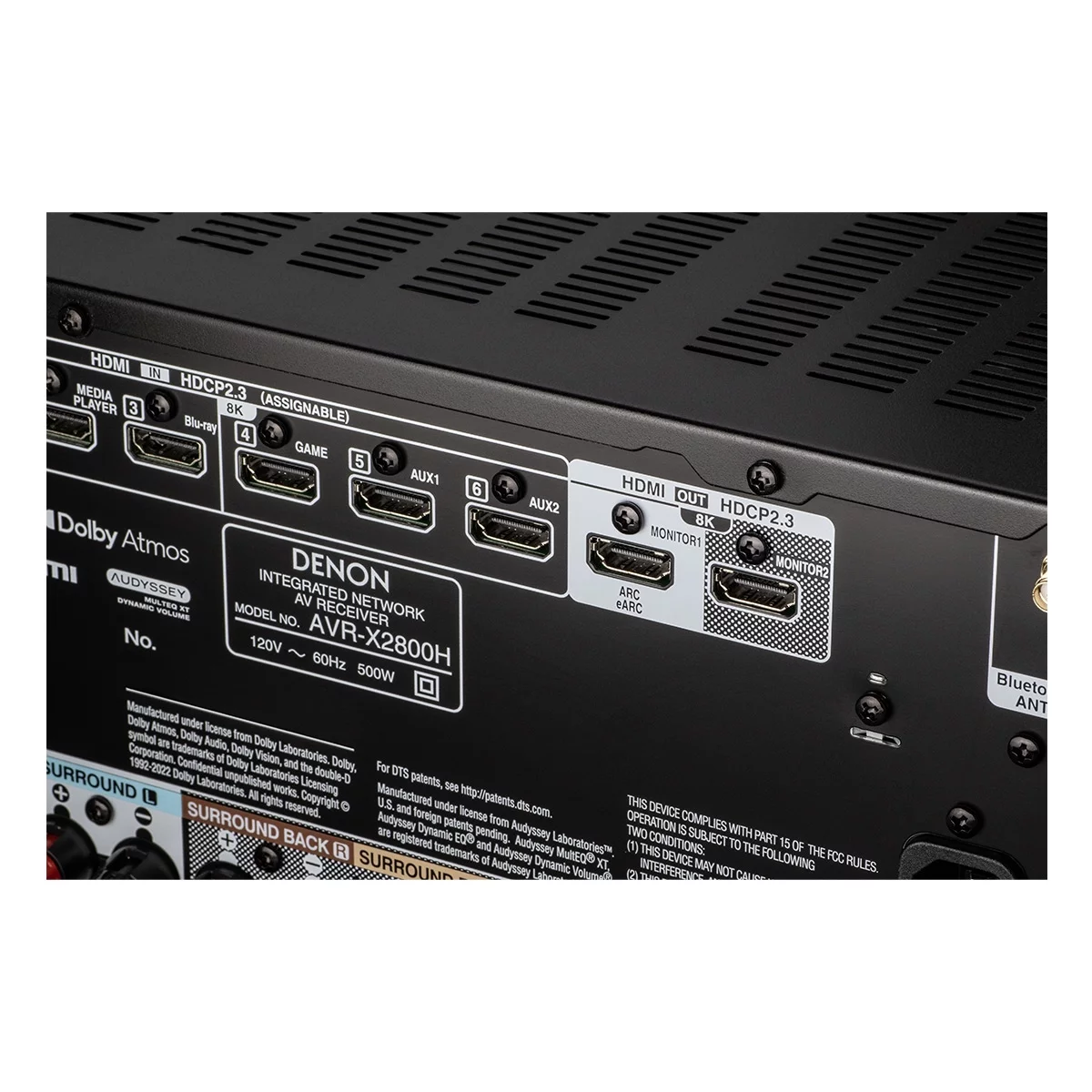 Denon AVR-X2800H 7.2 Channel 8K Home Theater Receiver with Dolby Atmos/DTS:X and HEOS Built-In - Radiant Selections