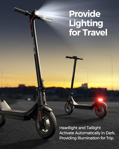 Electric Scooter A6L ECO,Electric Scooter Adults with 10IN Shock Absorbing Tires,10.2AH Big Battery,Max 350W Motor,19 Miles Long Range,APP Control