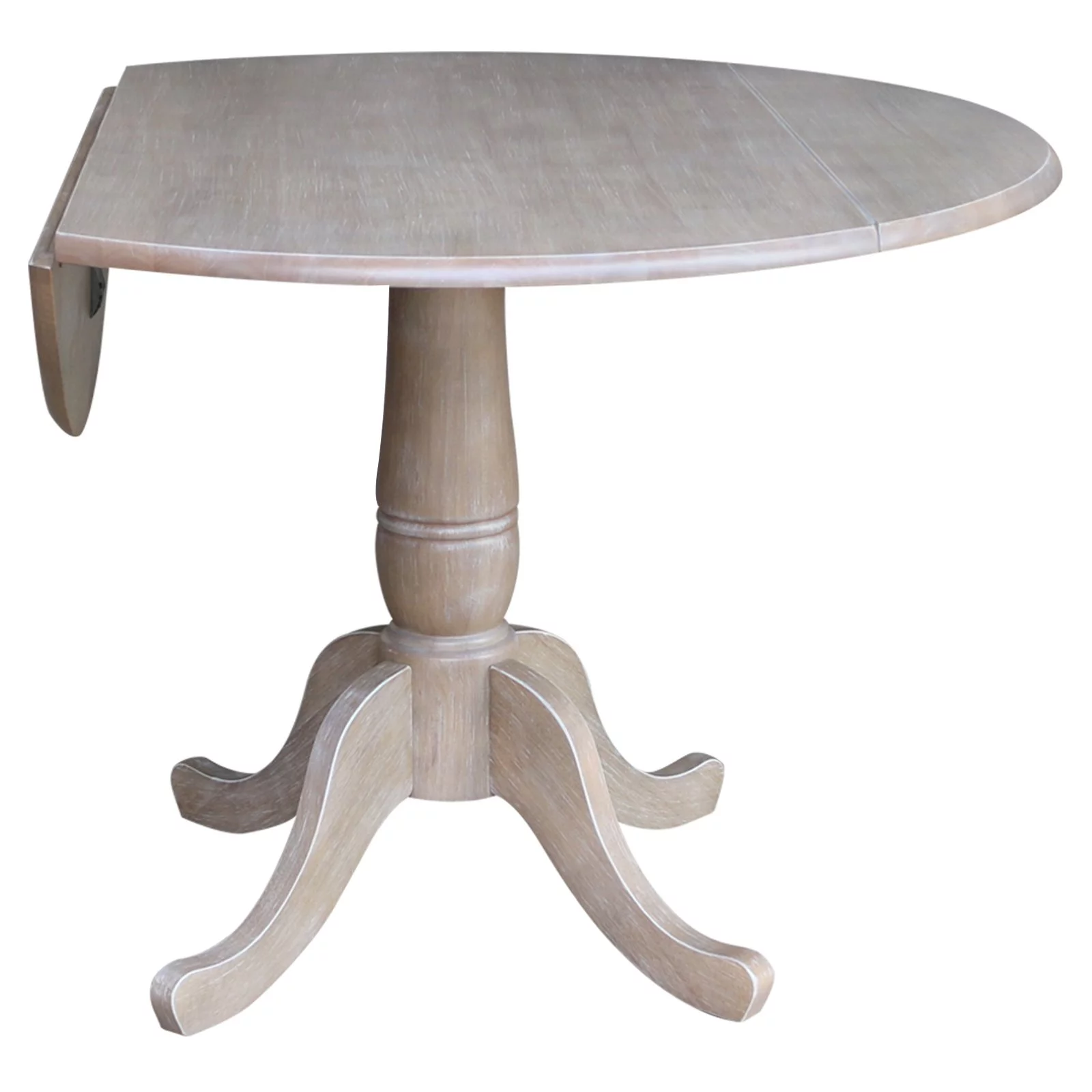 42" Round Dual Drop Leaf Pedestal Table - 29.5"H
