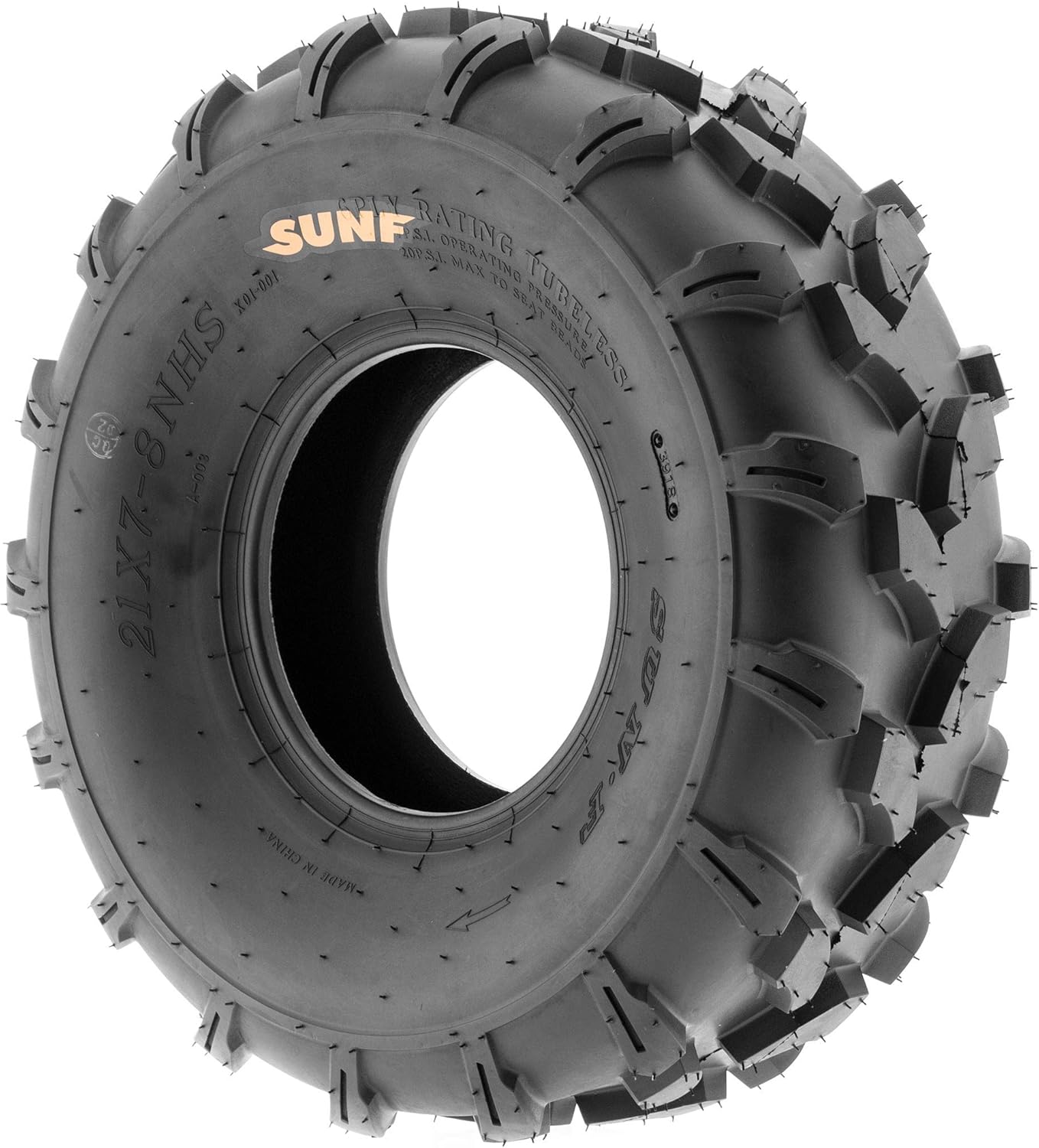 SunF A003 ATV/UTV/Lawn-Mowers Off-Road Tire 18x7-8, 6 PR, Directional Tread (Pair of 2)