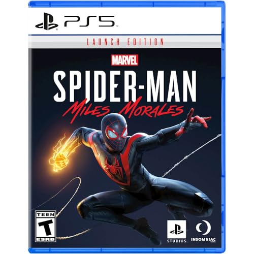 PlayStation 5 Slim Disc 2TB SSD Edition Bundle with Spider-Man: Miles Morales and Controller Case - White