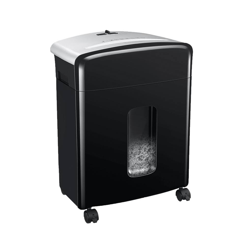Bonsaii C220-B Portable 10 Sheet Micro Cut Paper and Card Shredder Wastebasket