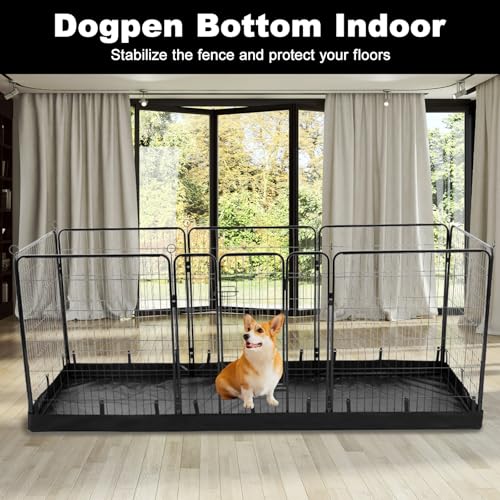 PJYuCien Dog Playpen Plus Storage Bag, 32" H 8 Panels Puppy Pen with Square Bottom, Heavy Duty Dog Fence for Puppies/Small Dogs