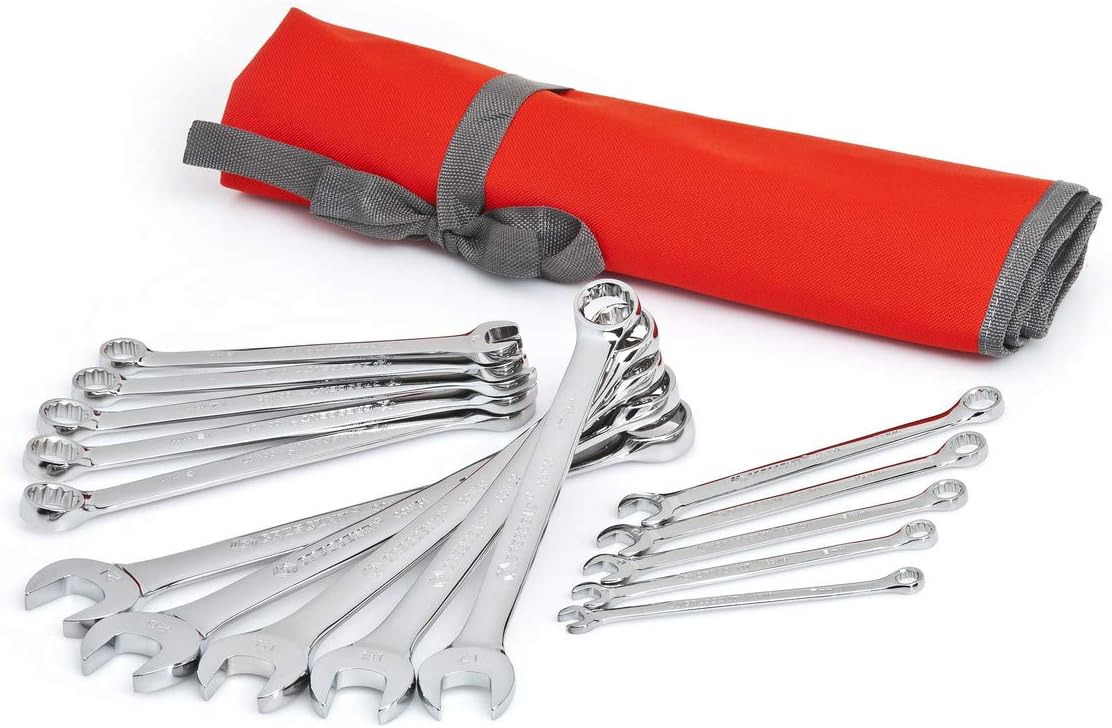 Crescent 15 Pc. 12 Point Metric Combination Wrench Set with Tool Roll - CCWS5 Pack of 2