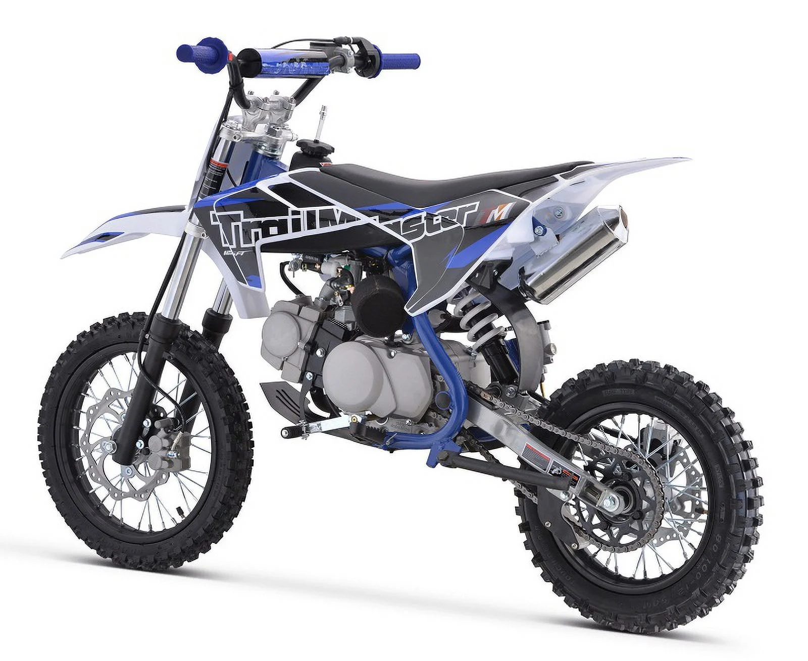 Blue - Trailmaster TM21 125cc Dirt Bike, Powerful 125cc Kick Start