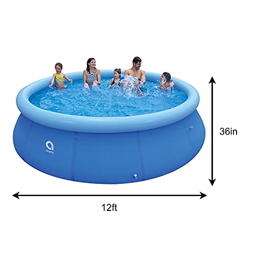 12ft x 36in Inflatable Swimming Pool, Outdoor Above Ground Pool,Top Ring Blow Up Pool
