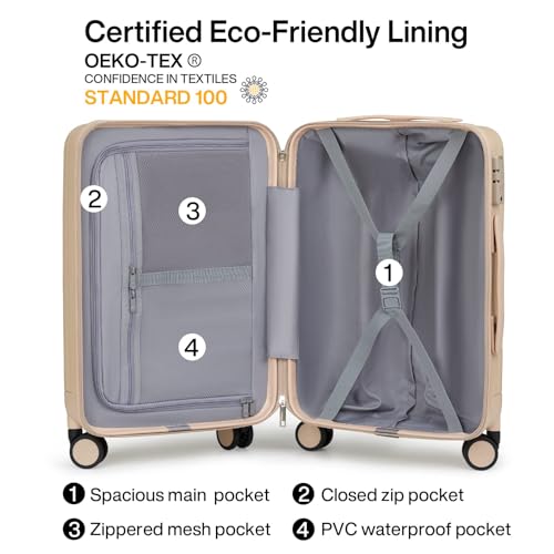 Hanke 29 Inch Luggage Suitcases With Spinner Wheels Lightweight PC hardside Rolling Suitcase With Travel Lock, Checked-Large 29-Inch(Blackish Green)