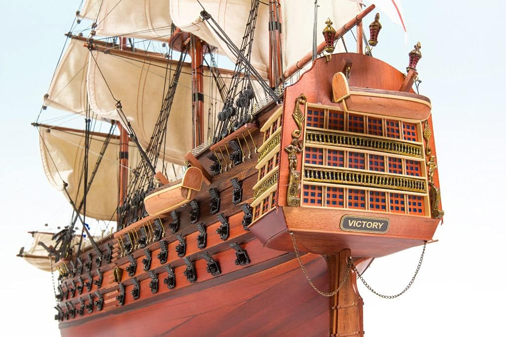 Seacraft Gallery HMS Victory Wooden Model Ship 37.4"- Fully Assembled Handcrafted Wooden Toy Ship Model - Wooden Large Model Ships