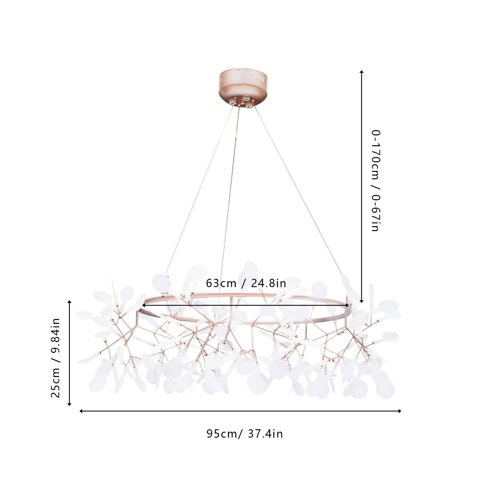 Miumaeov 135 Heads Firefly Chandelier Pendant Lighting Fixture Ceiling Light LED Acrylic Chandelier Light Tree Branch Pendant Lamp for Living Room