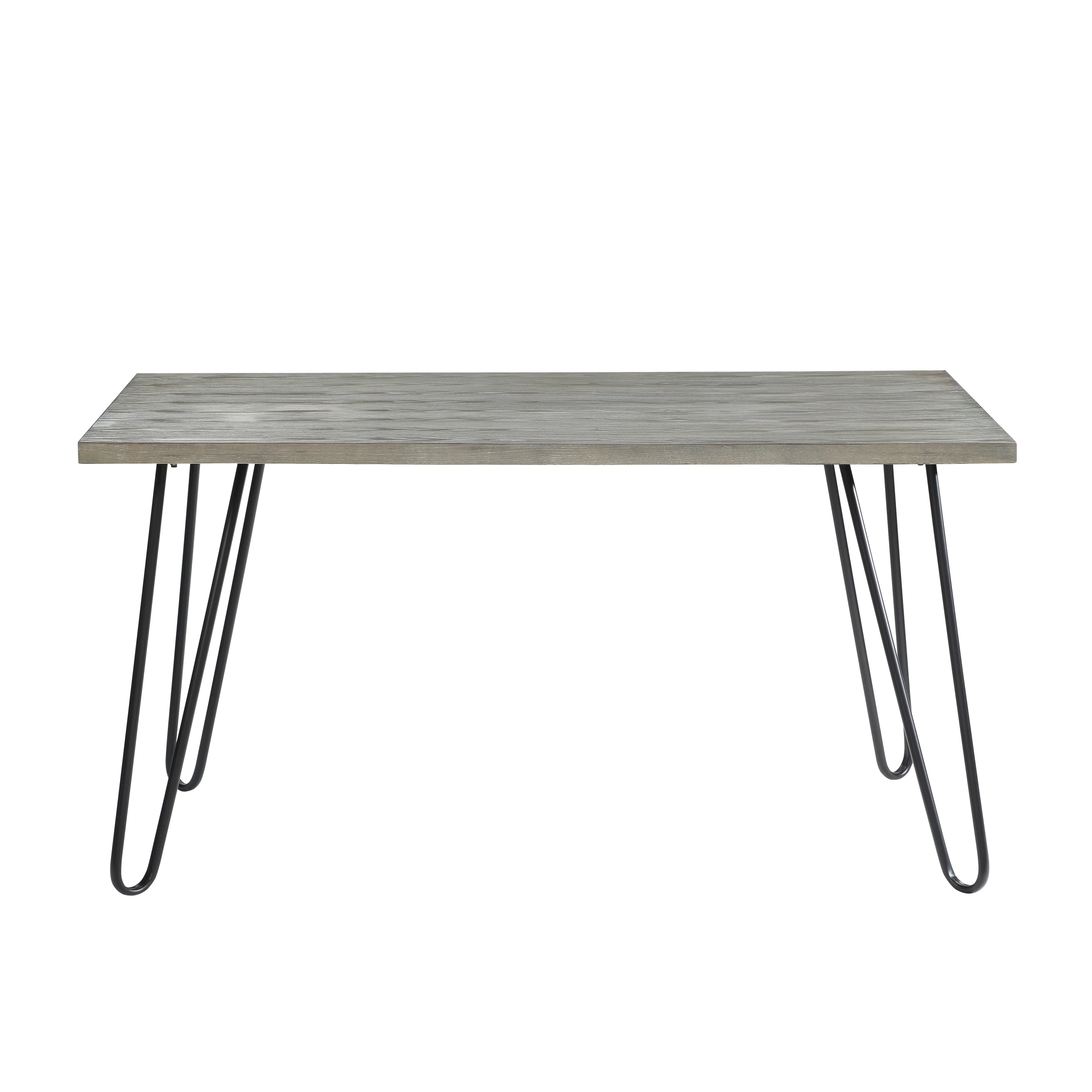 Rectangular Wooden Dining Table w/ 4 Velvet Upholstered Dining Chairs