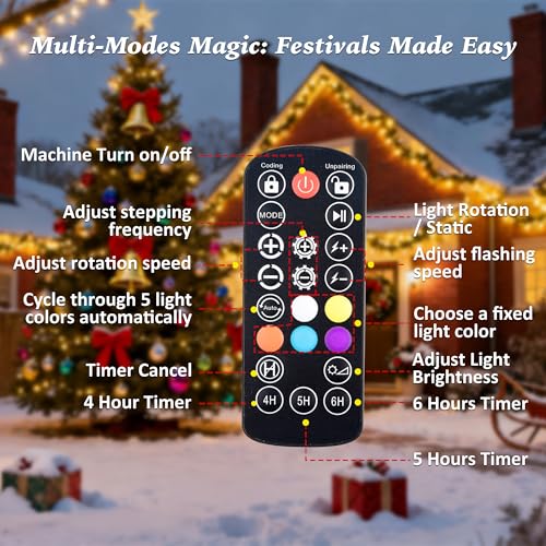 AIRIVO Outdoor Laser Lights Projector, 5 Color Motion Firefly Lights Star Show Projection Light