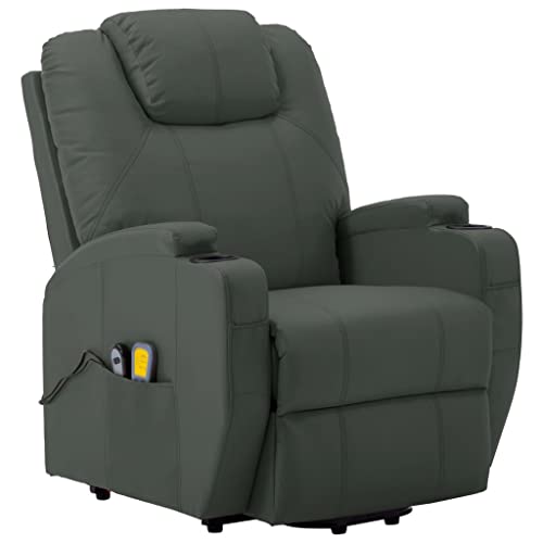 vidaXL Electric Power Lift Massage Chair with Manual Recline, 6-Point Vibration Massage
