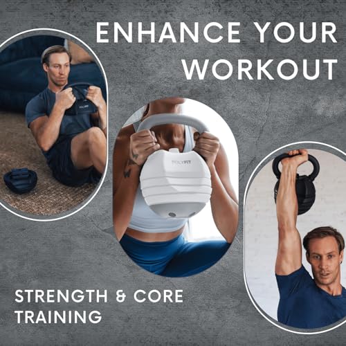 Polyfit Adjustable Kettlebell Set | 30/40/50 lbs | Kettlebell Weights for Home Gym