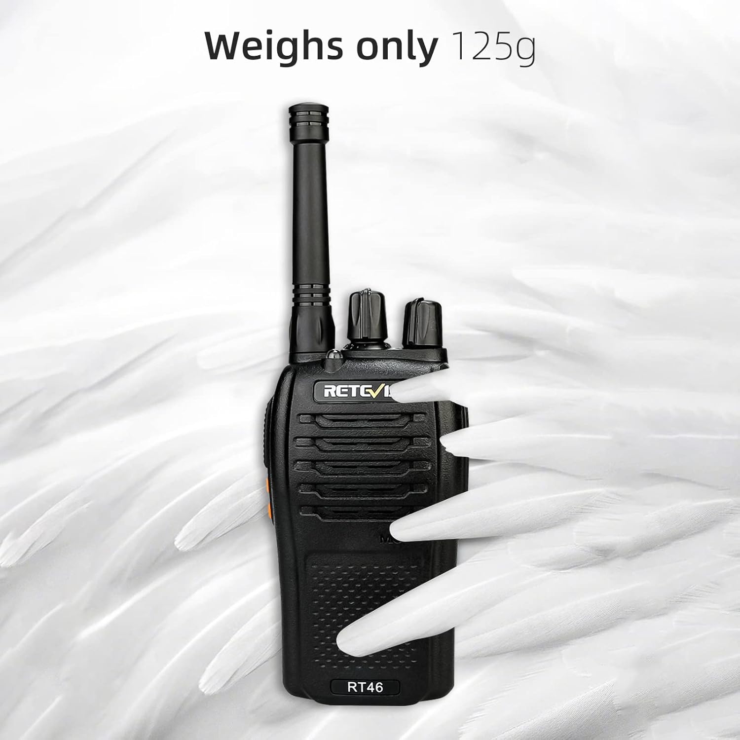 Retevis RT46 Mini Walkie Talkie, Small Two Way Radio with Headset, Portable Handheld Transceiver, Long Range Walky Talky Rechargeable for Family
