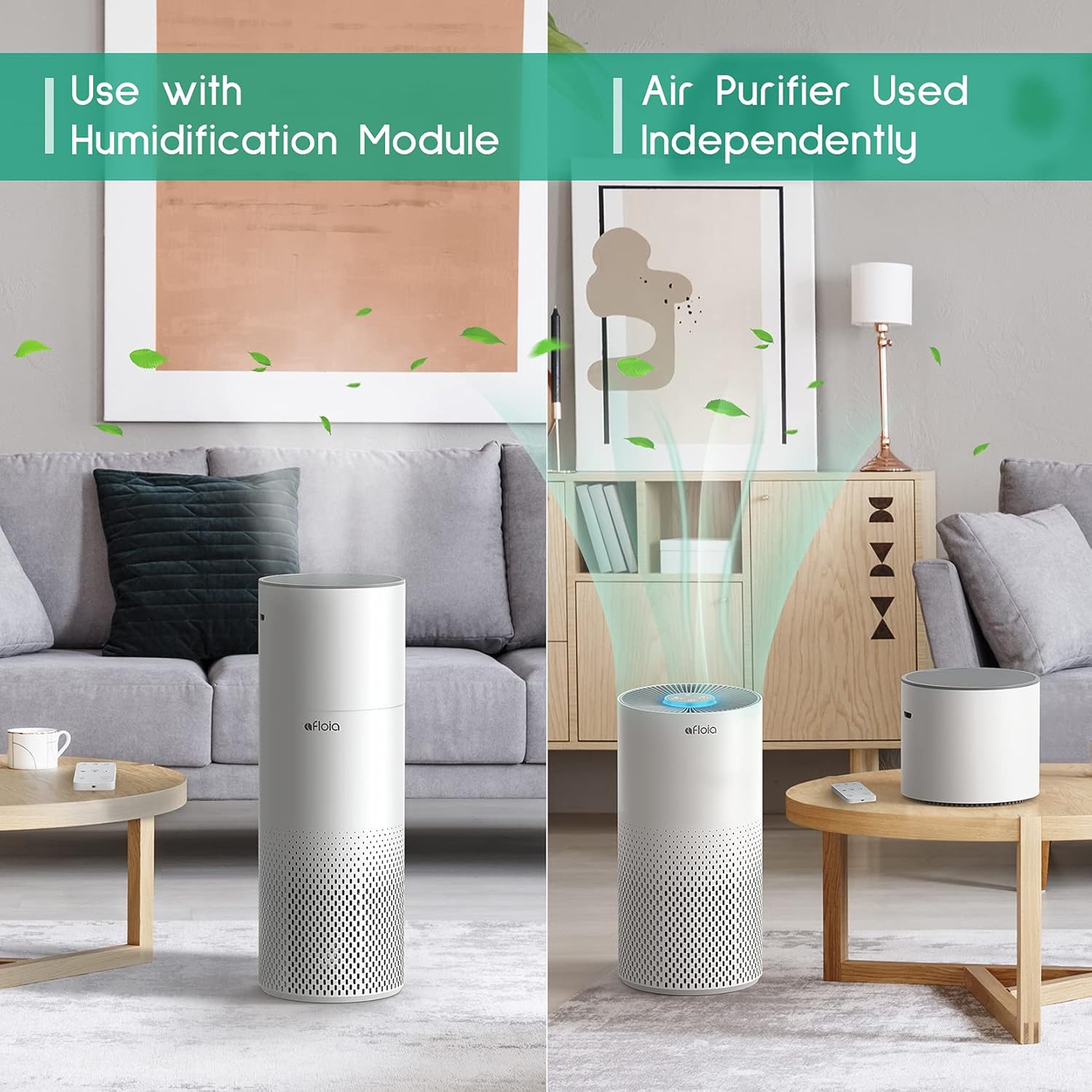 Air Purifier And Humidifier Combo For Home, 22Db| 7 Colors Night Hepa Air Purifiers 2 In 1 With Remote Control